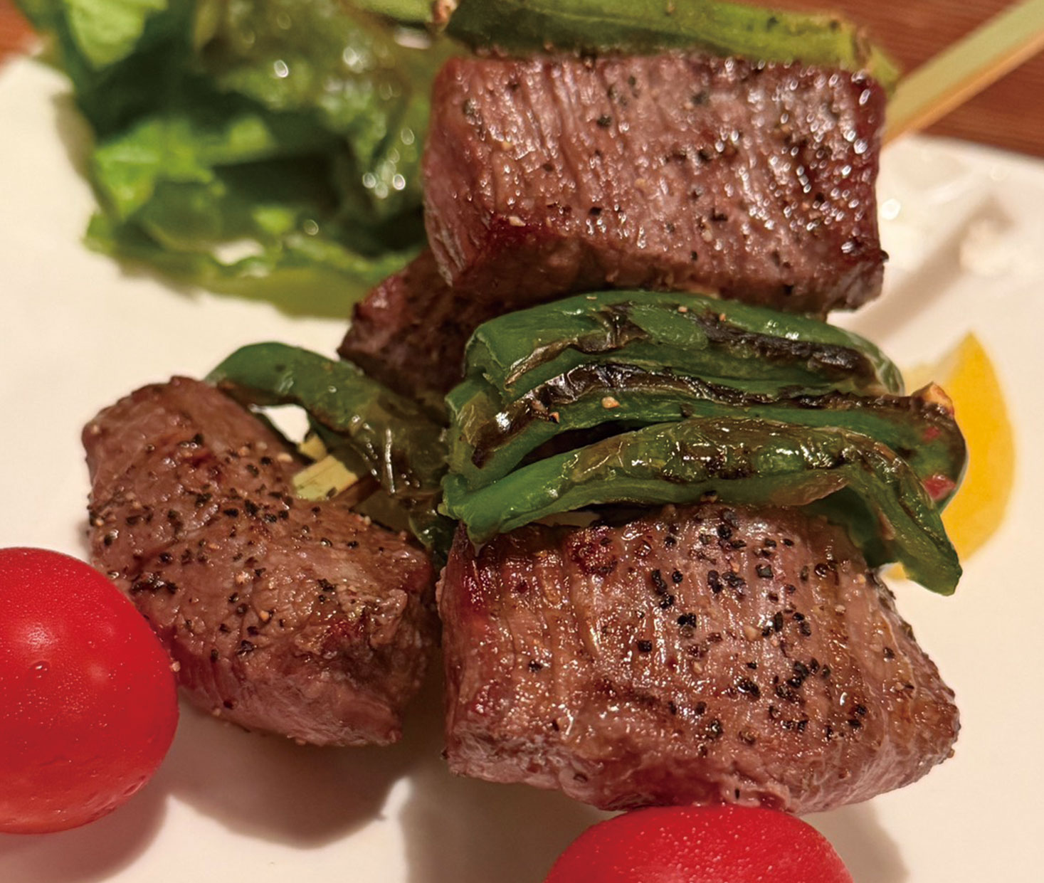 福島牛のBBQ串焼き